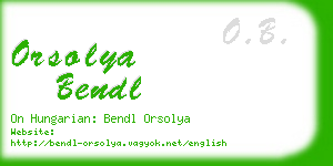 orsolya bendl business card